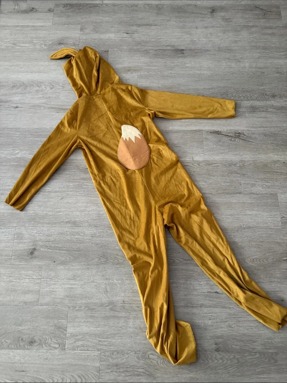 Pokemon Eevee Inspired Brown Hooded Onesie Kids Costume - 10/12